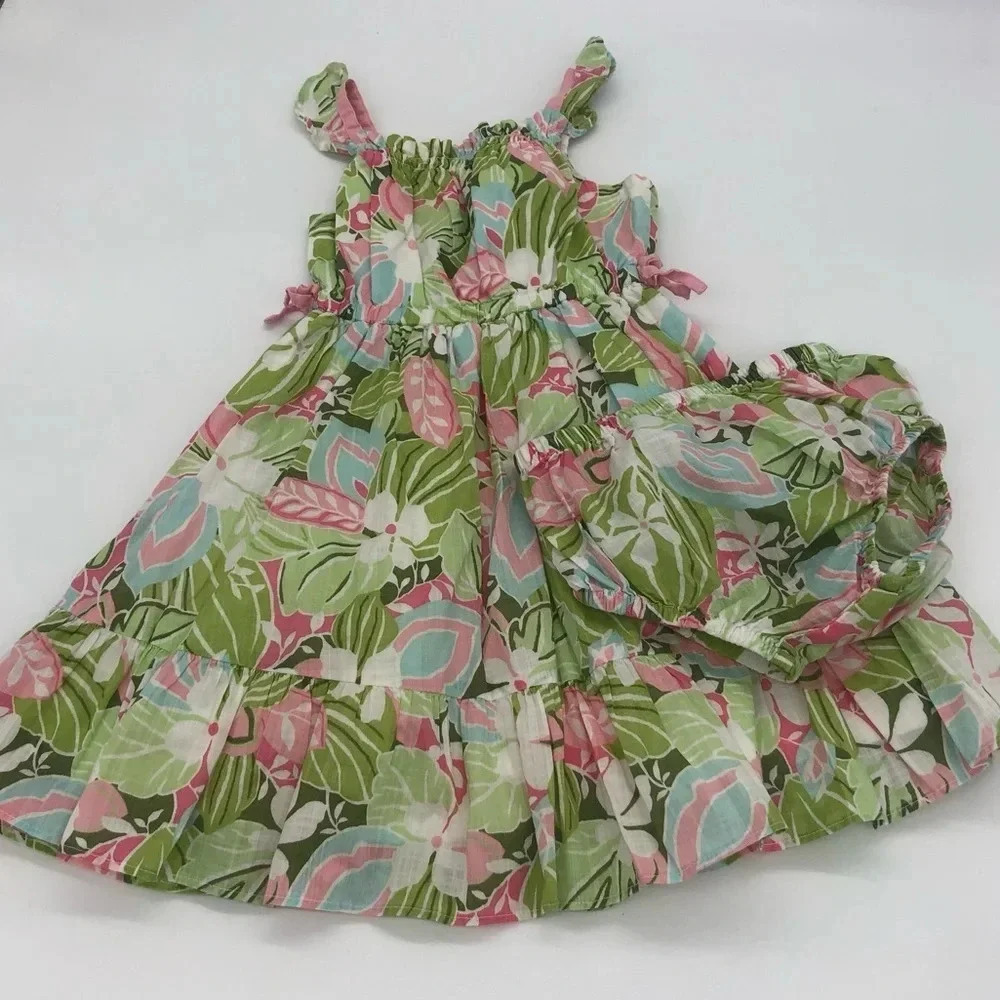 2 Piece Janie & Jack Hawaiian Dress Set 12-18M